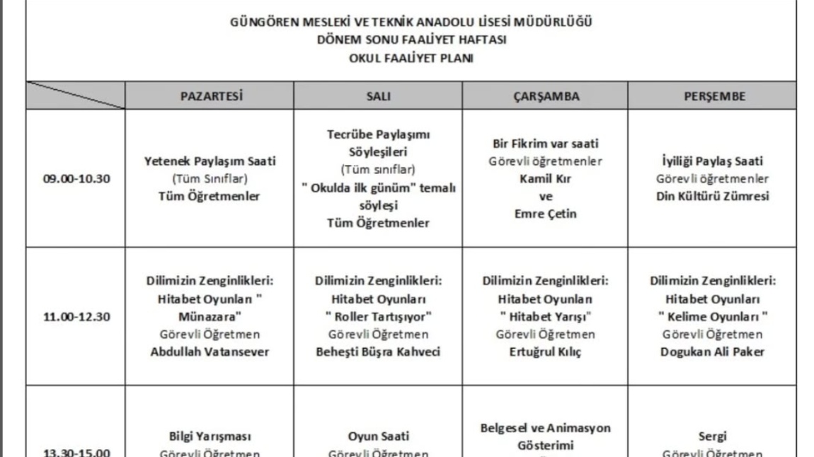 Sosyal Etkinlik Haftası Başladı